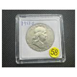 1953-S Silver Franklin Half Dollar 1953-S Silver Franklin Half Dollar