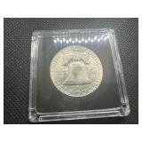 1955-P Silver Franklin Half Dollar Marked BU When Purchased 1955-P Silver Franklin Half Dollar Marked BU When Purchased