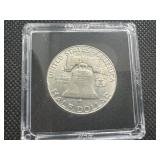 1957-D Silver Franklin Half Dollar Marked AU When Purchased 1957-D Silver Franklin Half Dollar Marked AU When Purchased