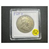 1960-D Silver Franklin Half Dollar 1960-D Silver Franklin Half Dollar