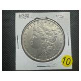 1881 Morgan Silver Dollar Marked MS When Purchased 1881 Morgan Silver Dollar Marked MS When Purchased
