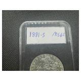 1881-S Morgan Silver Dollar Marked MS65 When Purchased 1881-S Morgan Silver Dollar Marked MS65 When Purchased