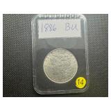 1886 Morgan Silver Dollar Marked BU When Purchased 1886 Morgan Silver Dollar Marked BU When Purchased