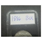 1886 Morgan Silver Dollar Marked BU When Purchased 1886 Morgan Silver Dollar Marked BU When Purchased