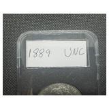 1889 Morgan Silver Dollar Marked UNC When Purchased 1889 Morgan Silver Dollar Marked UNC When Purchased