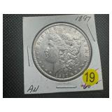 1897 Morgan Silver Dollar Marked AU When Purchased 1897 Morgan Silver Dollar Marked AU When Purchased