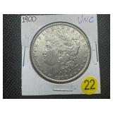 1900 Morgan Silver Dollar Marked UNC When Purchased 1900 Morgan Silver Dollar Marked UNC When Purchased