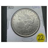 1900 Morgan Silver Dollar Marked UNC When Purchased 1900 Morgan Silver Dollar Marked UNC When Purchased