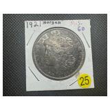 1921 Morgan Silver Dollar Marked MS60 When Purchased 1921 Morgan Silver Dollar Marked MS60 When Purchased