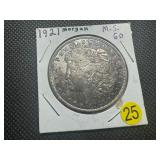 1921 Morgan Silver Dollar Marked MS60 When Purchased 1921 Morgan Silver Dollar Marked MS60 When Purchased