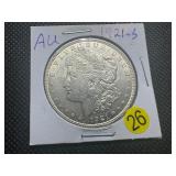 1921-S Morgan Silver Dollar Marked AU When Purchased 1921-S Morgan Silver Dollar Marked AU When Purchased