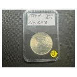 1924 Peace Dollar Marked Gem BU From Original Roll When Purchased 1924 Peace Dollar Marked Gem BU From Original Roll When Purchased