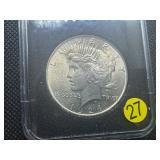 1924 Peace Dollar Marked Gem BU From Original Roll When Purchased 1924 Peace Dollar Marked Gem BU From Original Roll When Purchased