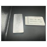 Heraeus Ten Ounce .9999 Silver Bar with Certificate of Authenticity Serial No. JA97575 Heraeus Ten Ounce .9999 Silver Bar with Certificate of Authenticity Serial No. JA97575