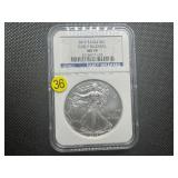 2010 1 Oz. Silver American Eagle Early Releases NGC MS70  - Perfect Graded Coin! 2010 1 Oz. Silver American Eagle Early Releases NGC MS70  - Perfect Graded Coin!