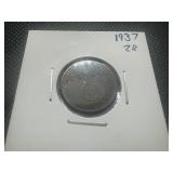 1937 3rd Reich Germany 2 Reichspfennig 1937 3rd Reich Germany 2 Reichspfennig