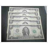 Five Sequential $2 Bills Five Sequential $2 Bills