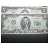 Five Sequential $2 Bills Five Sequential $2 Bills