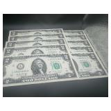 Ten Sequential $2 Bills Ten Sequential $2 Bills