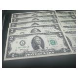 Ten Sequential $2 Bills Ten Sequential $2 Bills