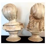 Vintage 1962 Universal Statuary Corp, Chicago 22 Boy and Girl Busts