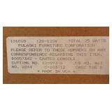 Vintage Pulaski Furniture Canted Console Glass Shelf & Back Mirror