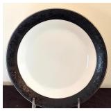 Beautiful Vintage China Set in White & Black by Noritake No 6883 "Sharon"