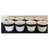 Beautiful Vintage China Set in White & Black by Noritake No 6883 "Sharon"