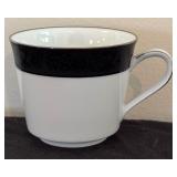 Beautiful Vintage China Set in White & Black by Noritake No 6883 "Sharon"