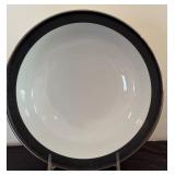 Beautiful Vintage China Set in White & Black by Noritake No 6883 "Sharon"