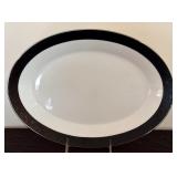 Beautiful Vintage China Set in White & Black by Noritake No 6883 "Sharon"