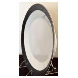 Beautiful Vintage China Set in White & Black by Noritake No 6883 "Sharon"