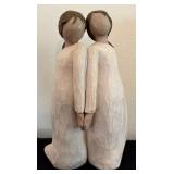 Three Willow Tree Figurines / "Two Alike", "Angel of Spring" and "Beautiful Wishes"