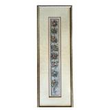 Framed Print From an Original Colored Engraving "Fruit Panel" by Artist Unknown