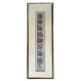 Framed Print From an Original Colored Engraving "Fruit Panel" by Artist Unknown