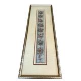 Framed Print From an Original Colored Engraving "Fruit Panel" by Artist Unknown