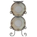 Wall Hanging with Plate Display Including Vintage Plates by Noritake