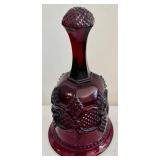 Vintage Avon1876 Cape Cod Ruby Glass including Wine Decanter, Footed Candy Dish and Bell