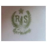 Antique RS Germany Porcelain Creamer and Sugar Bowl Set with Floral Design