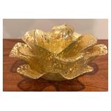 Golden Glass Candle Holder