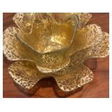 Golden Glass Candle Holder