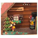 Vintage Cuendet Swiss Chalet Cottage and Coin Savings Bank