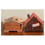 Vintage Cuendet Swiss Chalet Cottage and Coin Savings Bank