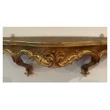 Gorgeous Homco Gold Hollywood Regency Style Wall Shelf