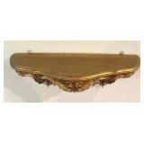 Gorgeous Homco Gold Hollywood Regency Style Wall Shelf