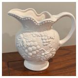 Petite White Vintage Pitcher and Bowl