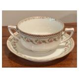 Four Vintage Teacups with Saucers by Vienna, Fan Crest, Royal Bavaria and More