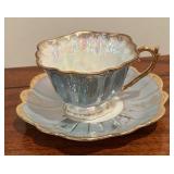 Four Vintage Teacups with Saucers by Vienna, Fan Crest, Royal Bavaria and More