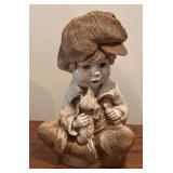 Vintage Ceramic Boy and Girl Decor