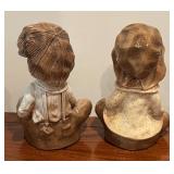Vintage Ceramic Boy and Girl Decor